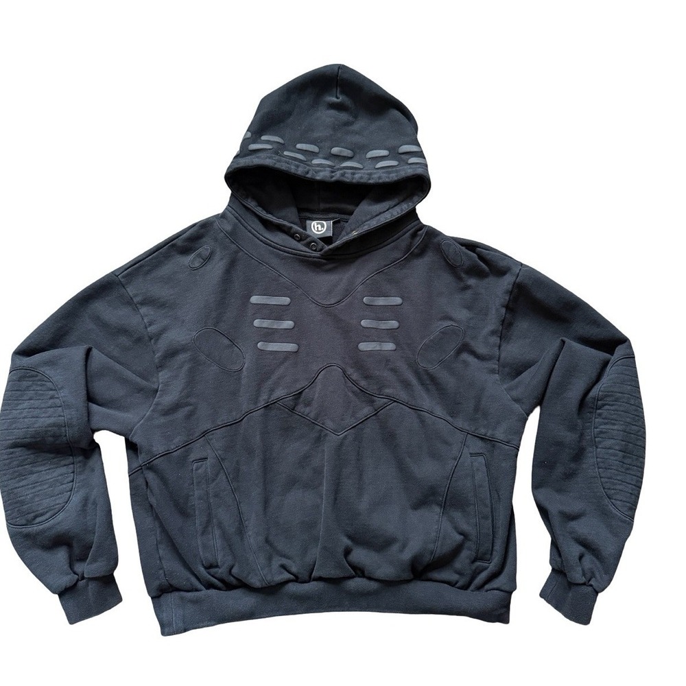 Hidden NY Black Graphic Hoodie Medium Tactical Panel Pullover